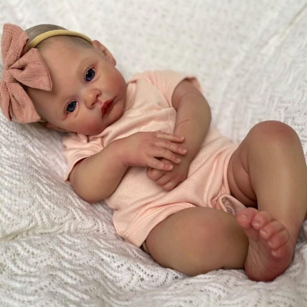 🆕 20 inches Soft Cloth Body Realistic Reborn Baby Girls Doll